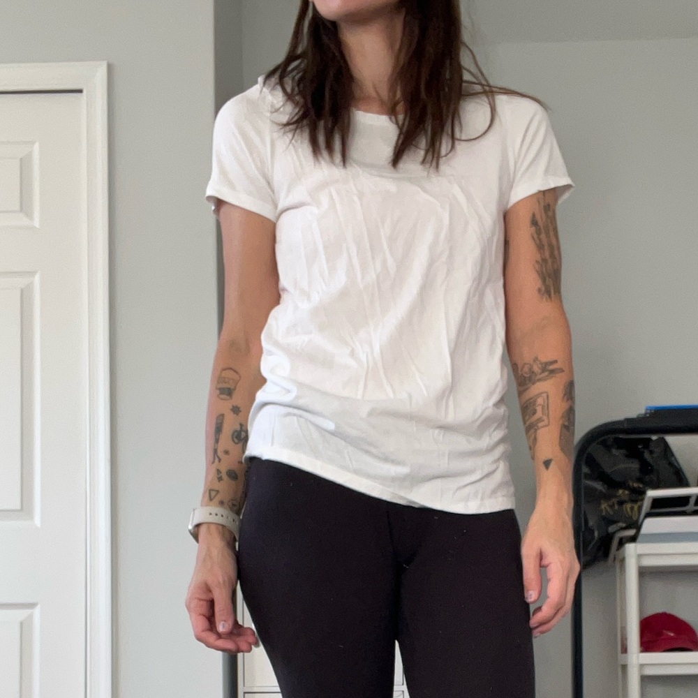 H&M white tshirt maternity sz SM women
